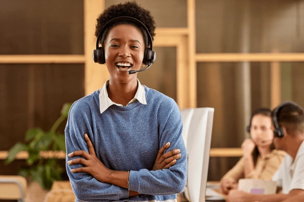 call center arms crossed portrait 600nw 2268436343